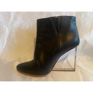 Maison Martin Margiela xH&M Women Sz 6.5 EU37 Black Plexiglass Wedge Ankle Boots